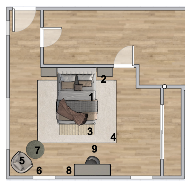 Online Designer Bedroom Floorplan
