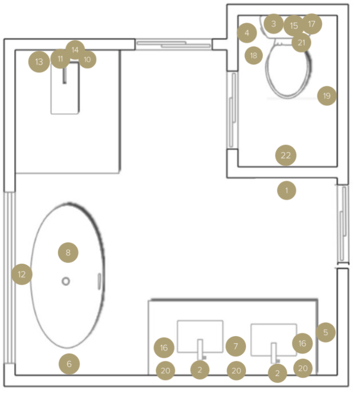 Online Designer Bathroom Floorplan
