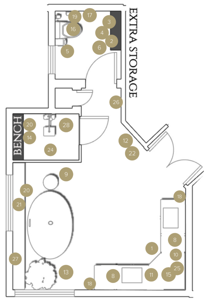 Online Designer Bathroom Floorplan