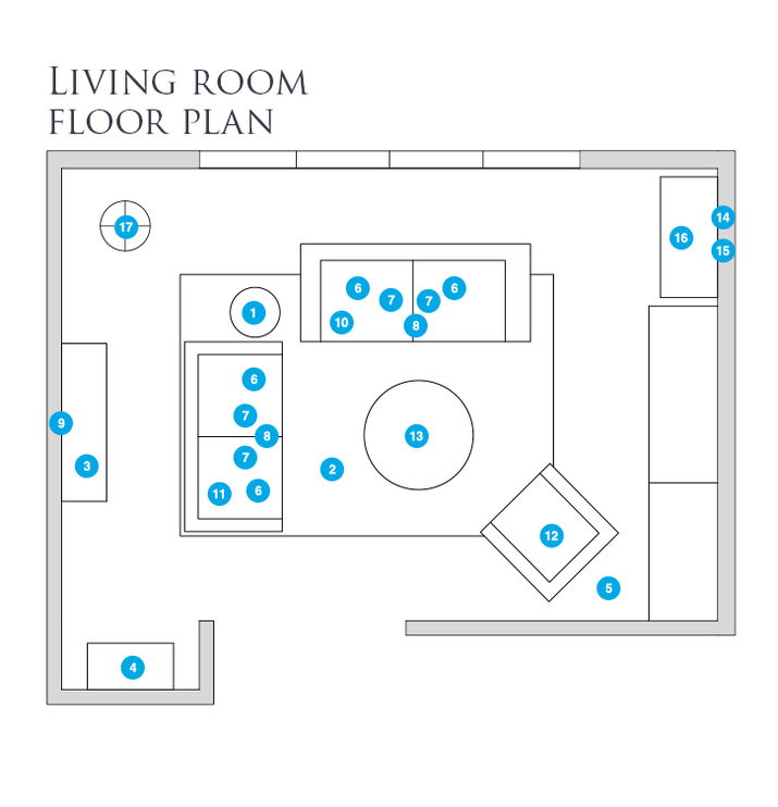 Online Designer Living Room Floorplan