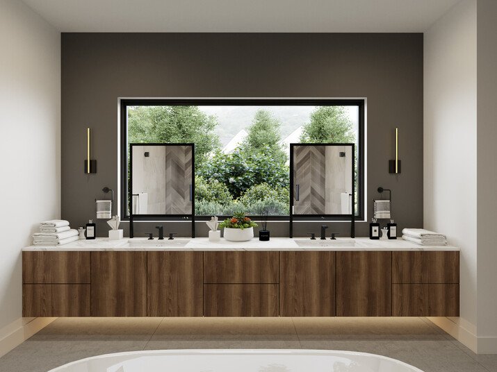 Sleek Modern Kitchen & Bathroom Design Rendering thumb