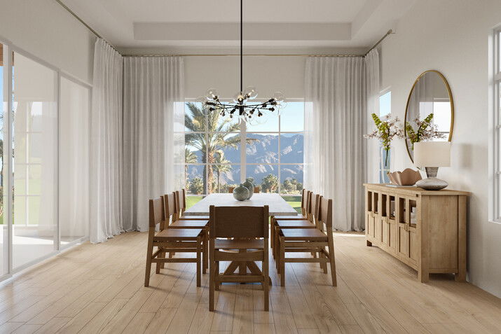 Chic California Interior Design Rendering thumb