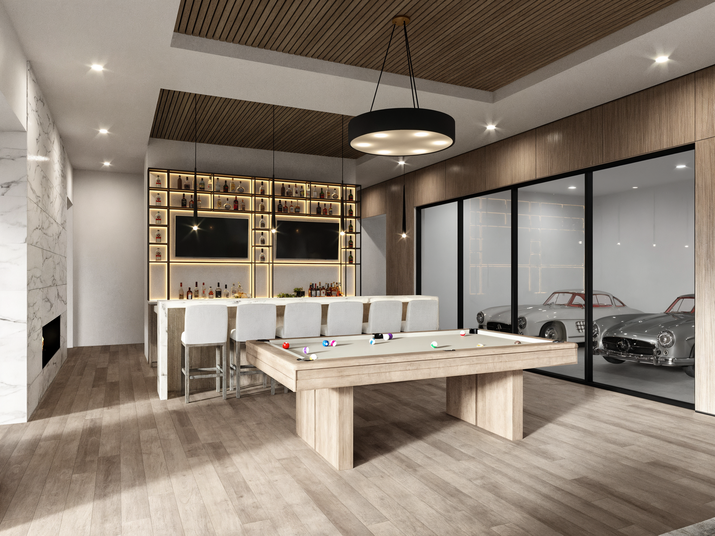 Contemporary Home and Bar Design Rendering thumb