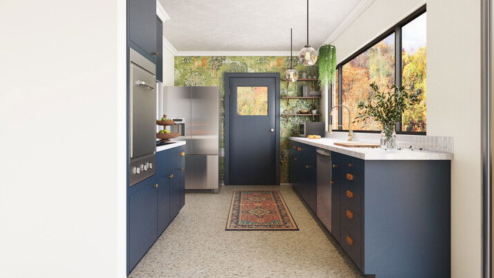 Classy Mid Century Modern Eclectic Home Rendering thumb