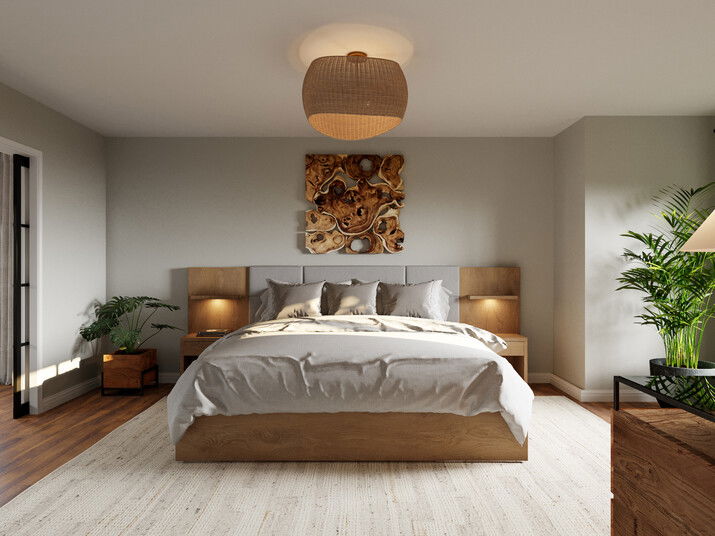 Solid Wood Accents Home Design & Girly Bedroom Rendering thumb