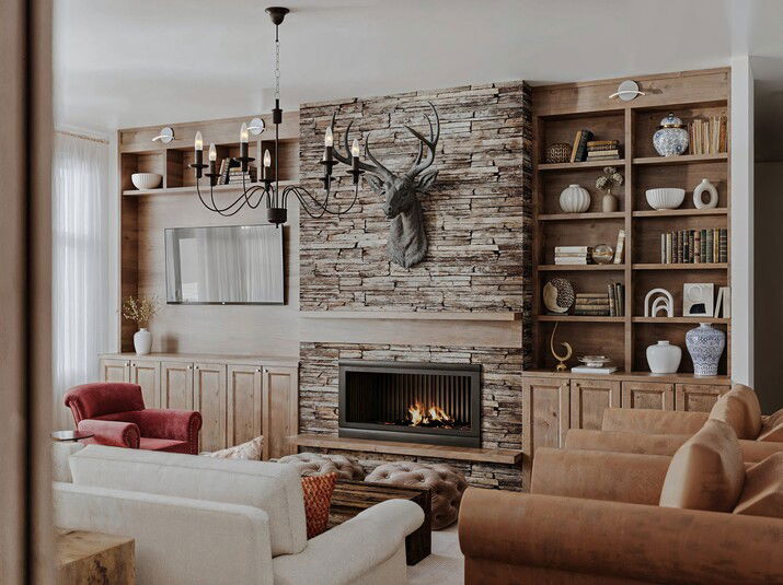 Mountain West Rustic Interior Design Rendering thumb