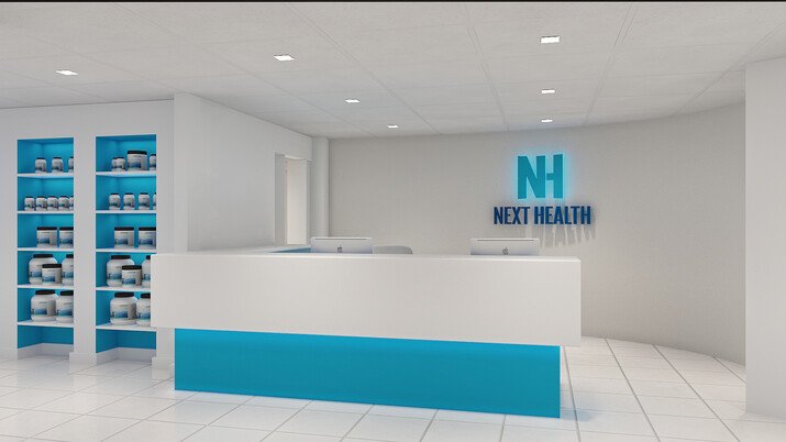 Fresh and Modern Reception Area Design Rendering thumb