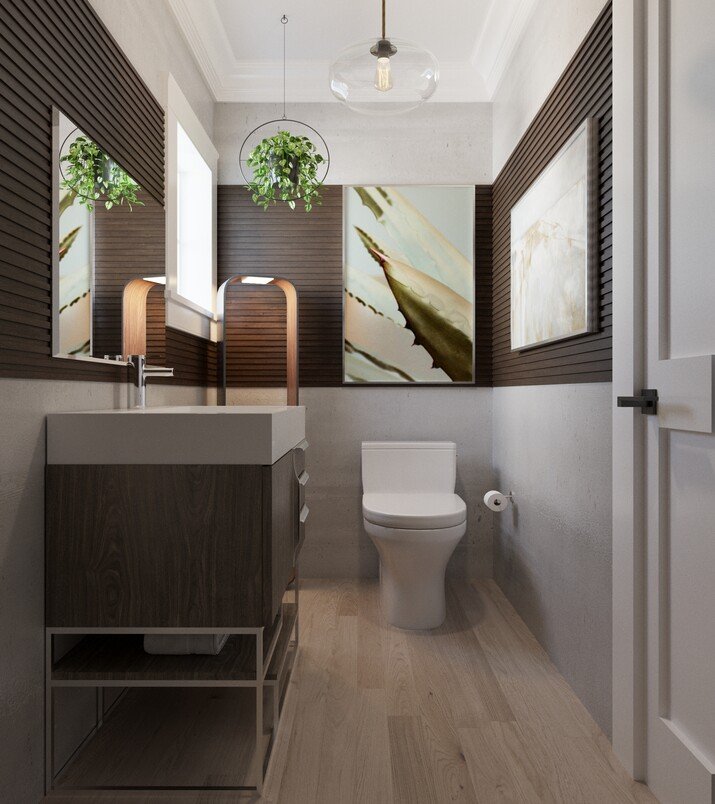 Natural Zen Apartment Interior Design Rendering thumb