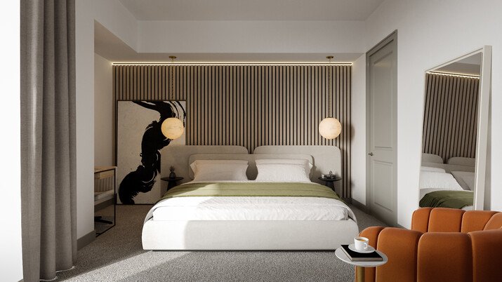 Luxury Contemporary Interior Design for a Condo Rendering thumb