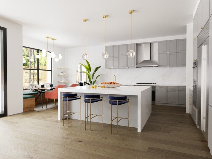 Light and Classy Kitchen Renovation Rendering thumb