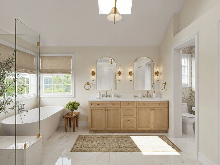 Vintage Coastal Bathroom Remodel Rendering thumb