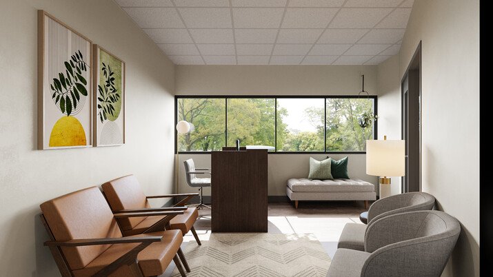 Private Therapy Office &  Lobby Design Rendering thumb