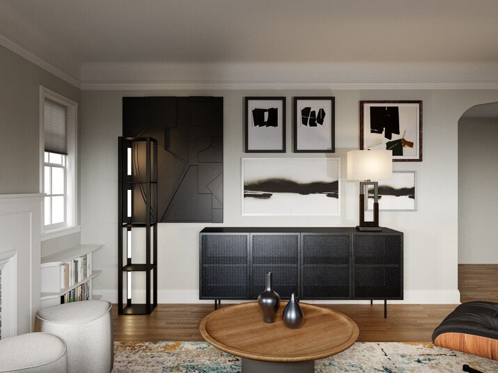 Elegant Bedroom, Living Room & Office Design Rendering thumb