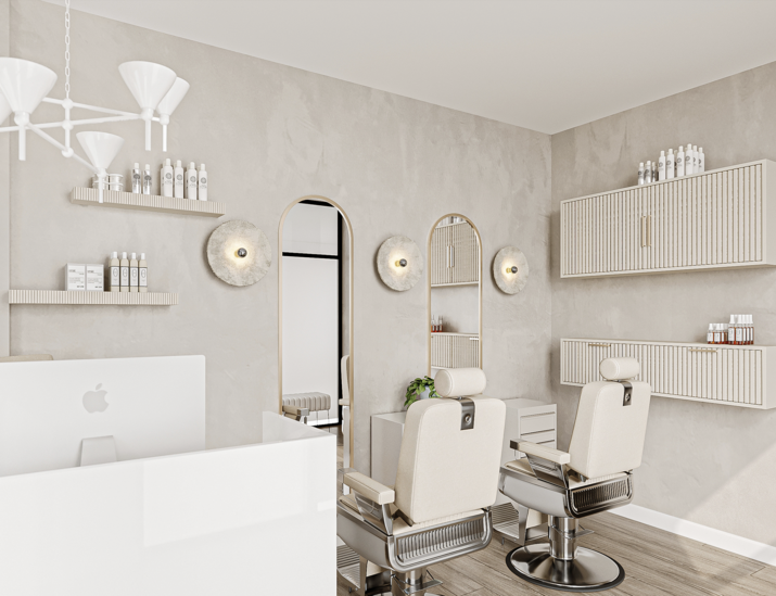 Brow and Waxing Modern Boutique Design Rendering thumb