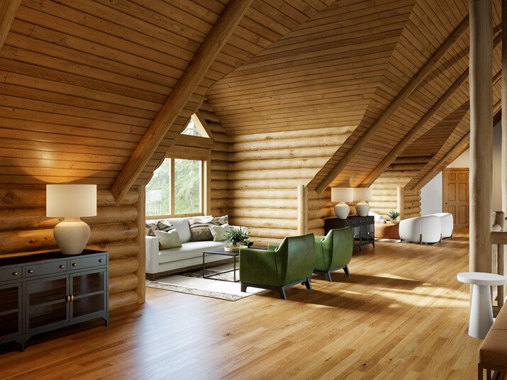 Fresh & Modern Loft Interior Design Rendering thumb