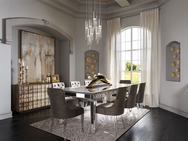 Glamorous and Elegant Home Interior Design Rendering thumb