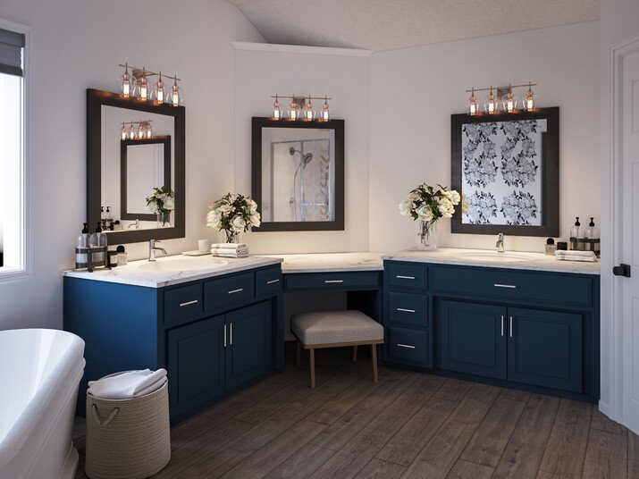 Transitional Style Master Bathroom Remodel  Rendering thumb