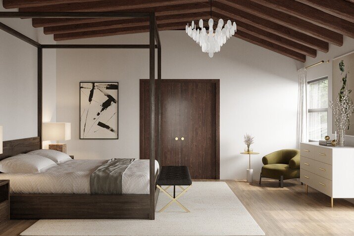 Relaxing Spanish Master Bedroom Design Rendering thumb