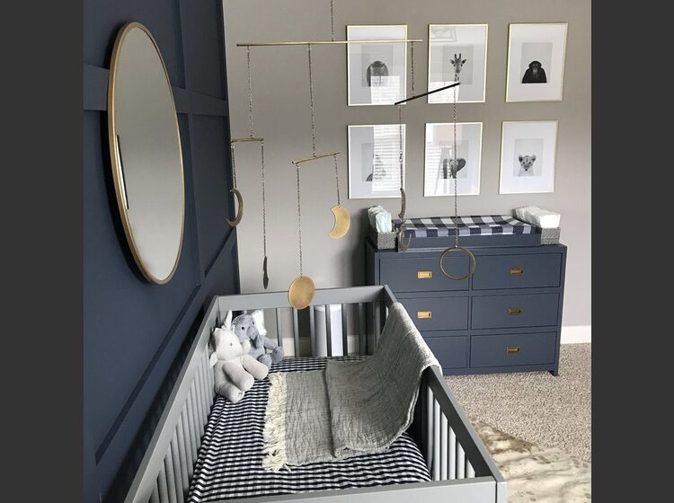 Rocket & Airplane Themed Nursery Design | Decorilla