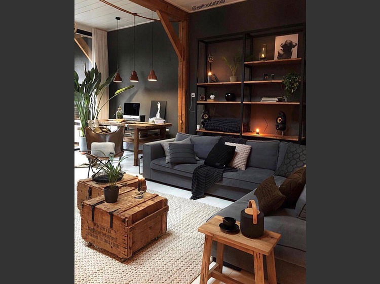 Modern Cabin Living & Dining Room Interior D... | Decorilla