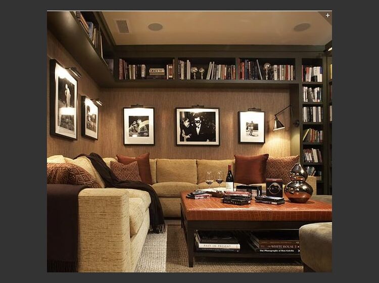 masculine glam living room