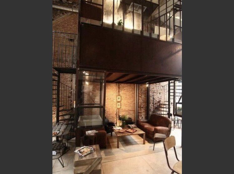 Bright High Ceiling Industrial Home Design | Decorilla