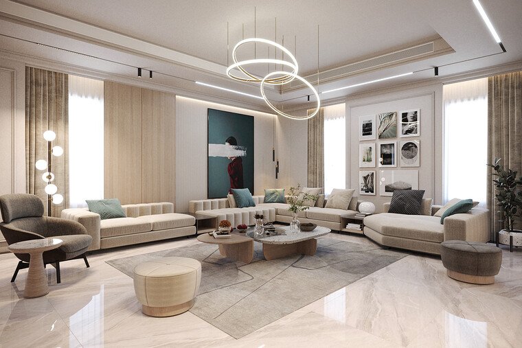 Online design Modern Living Room by Ahmed S. thumbnail