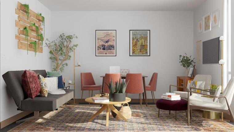 Diseño en línea Sala/Comedor Moderno por Anna P. miniatura