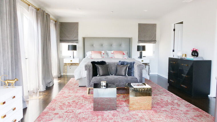 Diseño en línea Dormitorio Glamuroso por Lauren B. miniatura