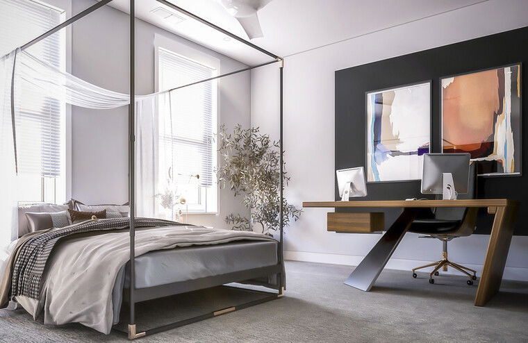 Online design Modern Home Office by Raneem K. thumbnail