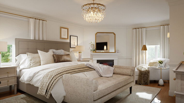 Diseño en línea Dormitorio Transitional por Rachel H. miniatura