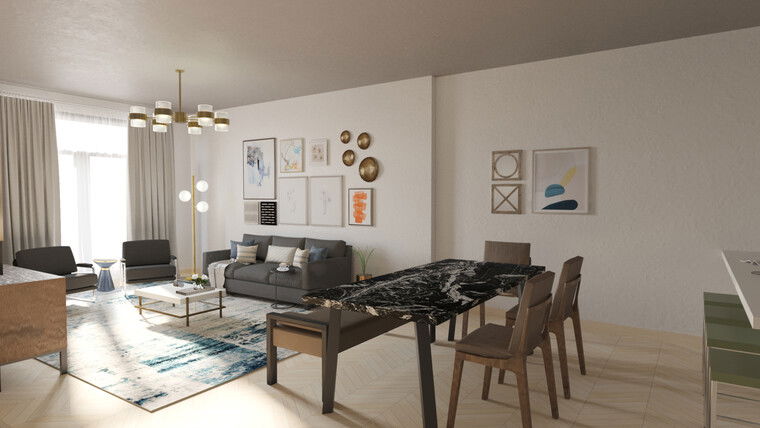 Online design Contemporary Living Room by Ghania E. thumbnail