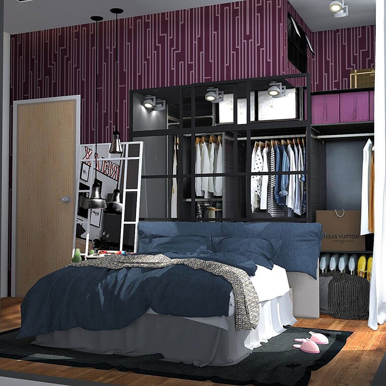 Diseño en línea Dormitorio Ecléctico por Ahmed E. miniatura