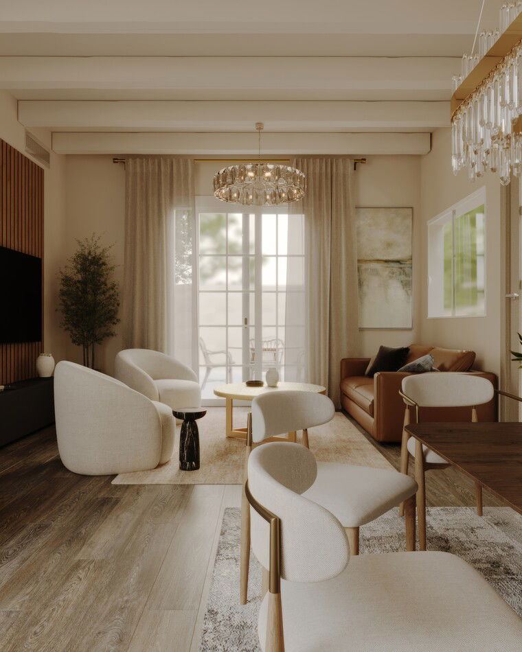 Online design Modern Combined Living/Dining by Maria M. thumbnail