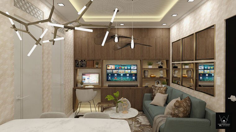 Diseño en línea Sala de Estar Glamourosa por Warren L. miniatura