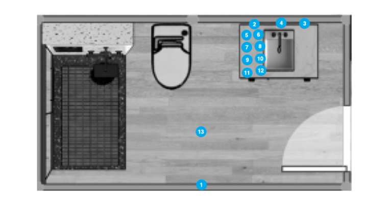 Online Designer Bathroom Floorplan