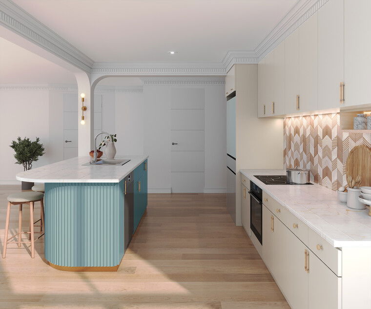 Diseño en línea Cocina Contemporánea por Sanaz M. miniatura