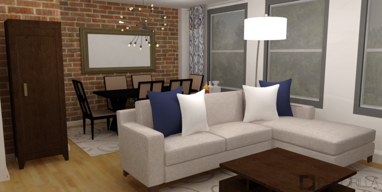 Diseño en línea Sala/Comedor Combinada Transitional por Amber K. miniatura