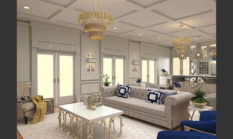 Online design Glamorous Living Room by Nor Aina M. thumbnail
