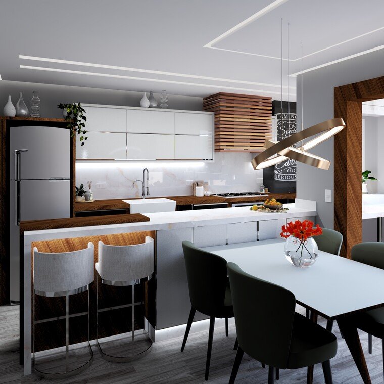 Online design Modern Combined Living/Dining by Yasmin C. thumbnail