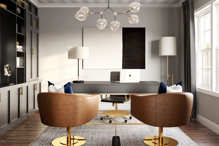 Online design Modern Home Office by Shameika B. thumbnail