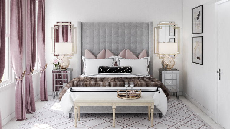 Online design Glamorous Bedroom by Kamila A. thumbnail