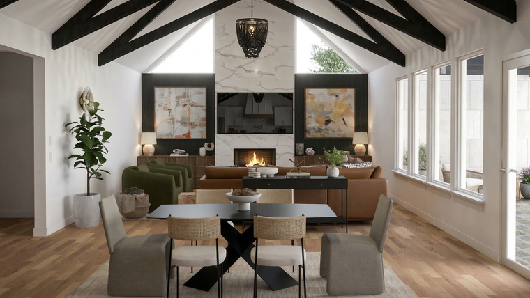 Online design Contemporary Combined Living/Dining by Marlene R. thumbnail