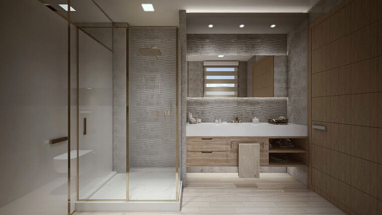 Online design Modern Bathroom by Hiba N. thumbnail