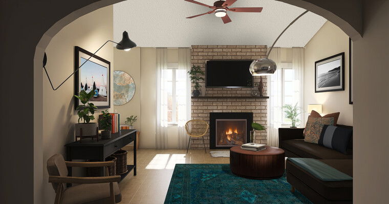 Diseño en línea Salón contemporáneo por Erin R. miniatura