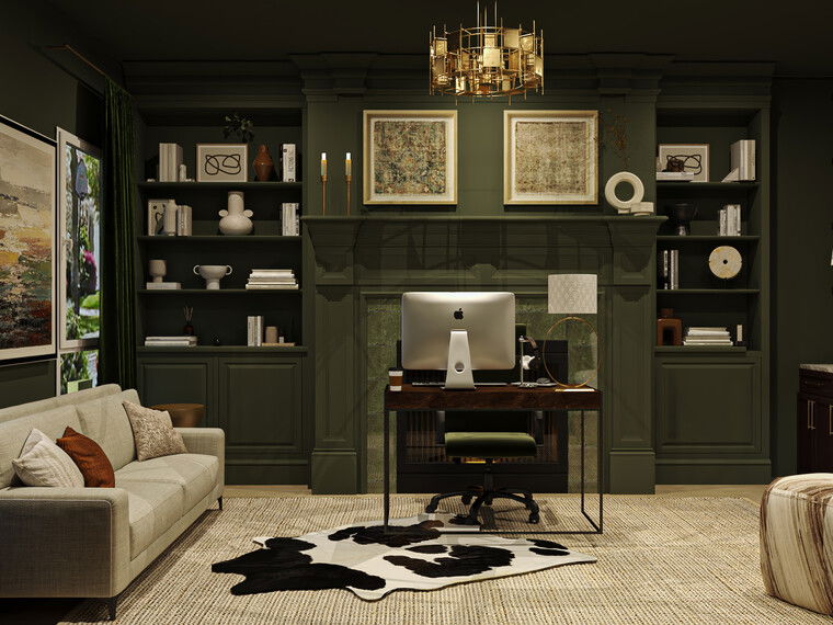 Online design Transitional Home Office by Sahar M. thumbnail
