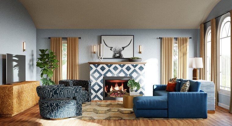 Online design Eclectic Living Room by Drew F. thumbnail