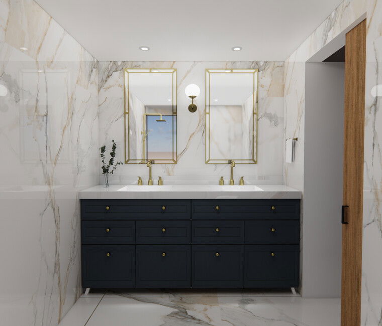 Diseño en línea de Baño Moderno por Sara P. miniatura