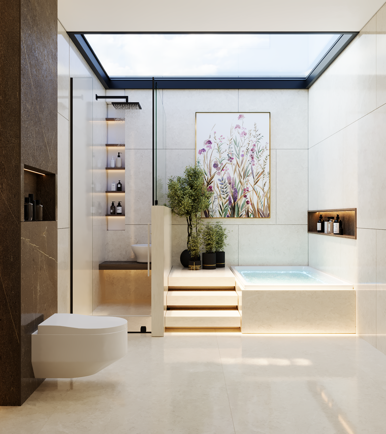 Online design Modern Bathroom by Tara M. thumbnail