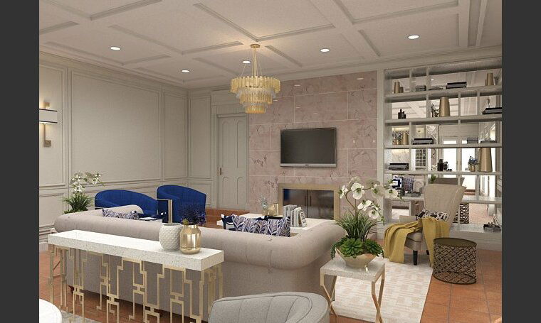Online design Glamorous Living Room by Nor Aina M. thumbnail